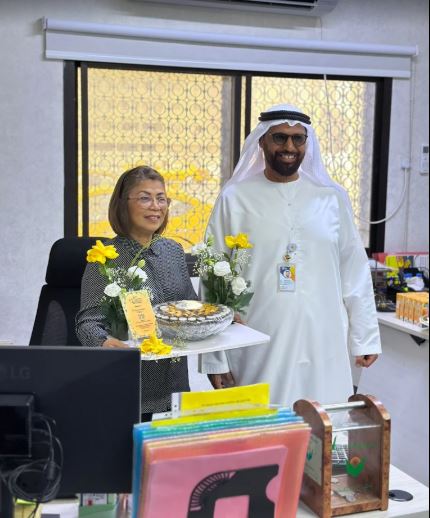 Ahmed Al Midfa at the school office today